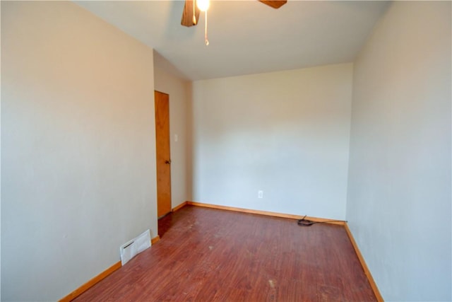 61/63 Orchard, Mckees Rocks, PA 15136 - empty room with wood finished floors, a ceiling fan, and baseboards
