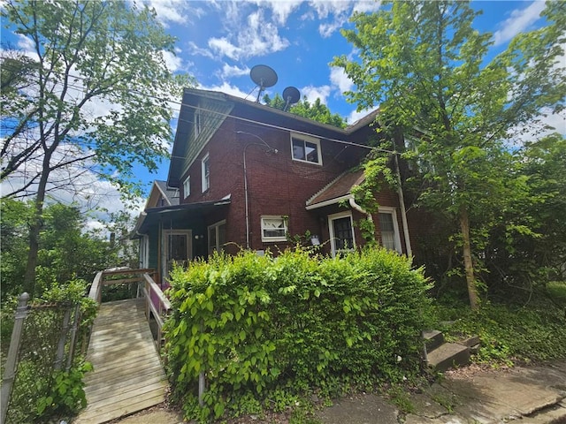 1374 Marlboro Ave, Wilkinsburg, PA 15221 - back of property with brick siding