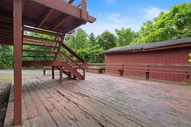 724 Camp Meeting Rd, Bell Acres, PA 15143 - deck featuring stairway