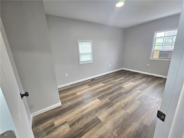 418 Short St, Donora, PA 15033 - spare room with dark wood finished floors and cooling unit