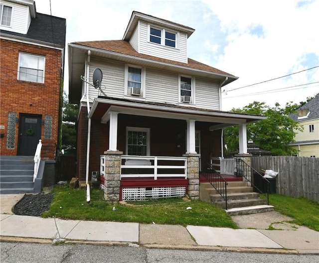 108 Locust St, Mount Oliver, PA 15210 - american foursquare style home featuring a porch