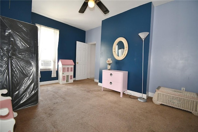 108 Locust St, Mount Oliver, PA 15210 - carpeted bedroom featuring baseboards and a ceiling fan