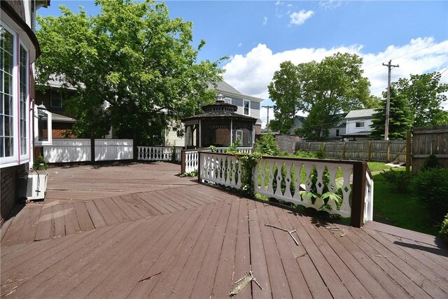 108 Locust St, Mount Oliver, PA 15210 - wooden deck with a gazebo