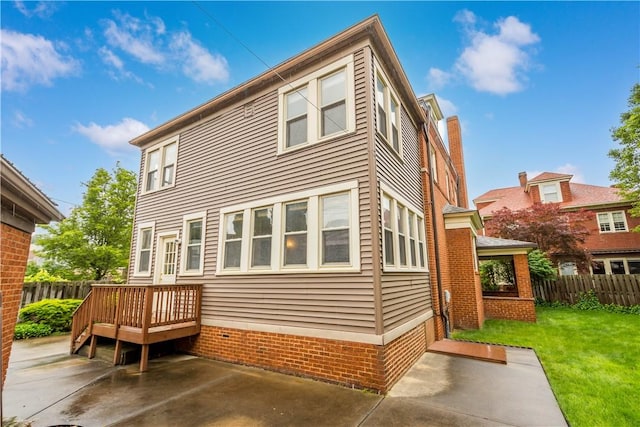 127 Bayard Pl, Shadyside, PA 15213 - rear view of house with a patio and a wooden deck