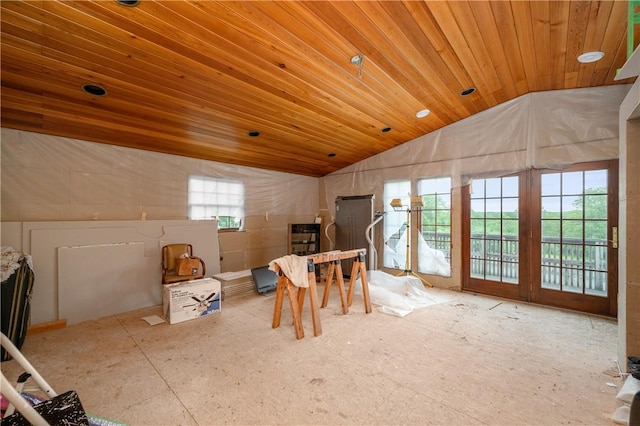 306 N Rd, Franklin Twp But, PA 16001 - miscellaneous room with lofted ceiling and wooden ceiling