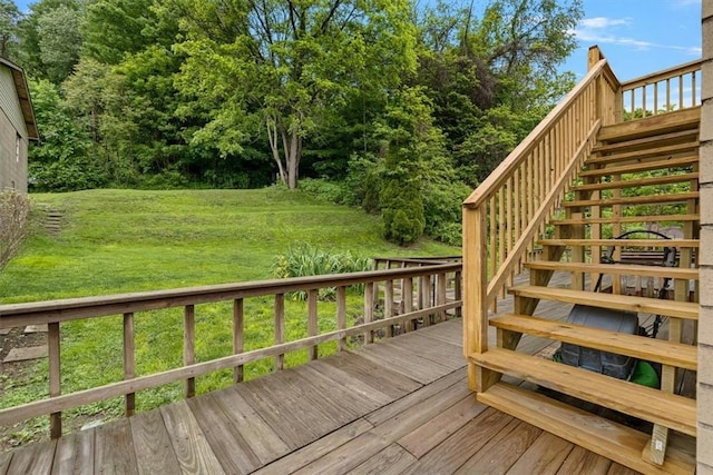 4072 Jordan St, South Heights, PA 15081 - wooden terrace with stairway and a lawn
