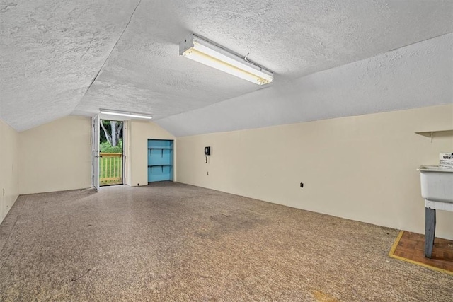 4072 Jordan St, South Heights, PA 15081 - additional living space featuring vaulted ceiling and a textured ceiling