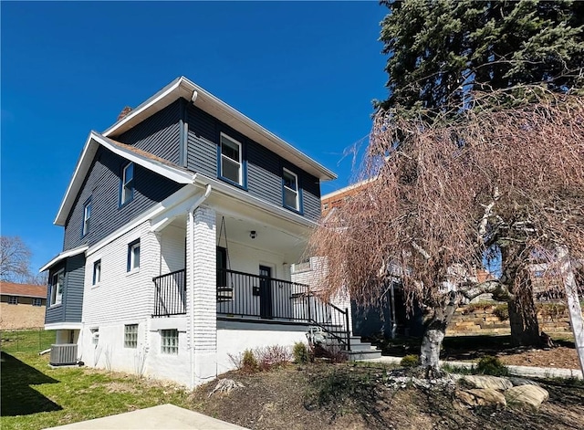 62 Laurel Ave, City Of Washington, PA 15301 - back of house with covered porch and cooling unit