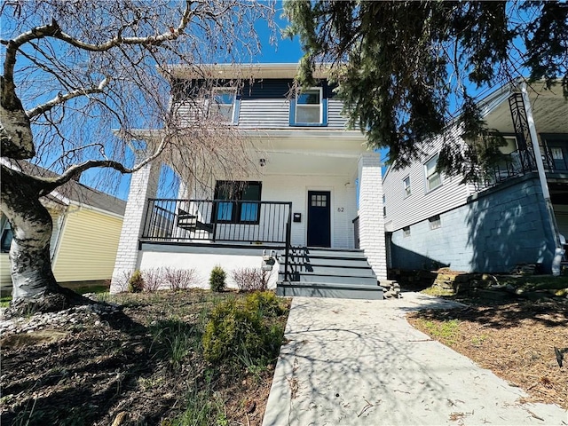62 Laurel Ave, City Of Washington, PA 15301 - view of front of home featuring a porch and brick siding