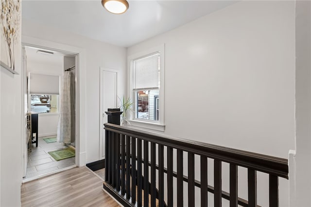 62 Laurel Ave, City Of Washington, PA 15301 - hall with an upstairs landing and light wood-type flooring