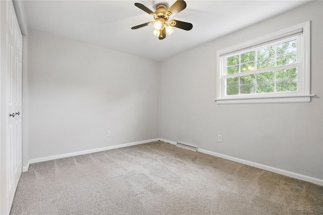 7965 Remington Dr, Mccandless, PA 15237 - carpeted spare room featuring baseboards and ceiling fan