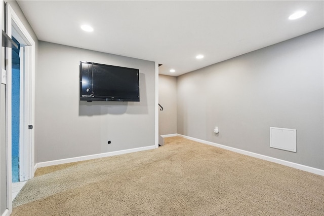 7965 Remington Dr, Mccandless, PA 15237 - unfurnished living room with carpet, recessed lighting, and baseboards