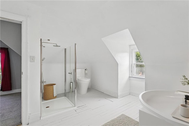 5150 Friendship Ave, Friendship Park, PA 15224 - full bathroom with a shower stall, toilet, and baseboards