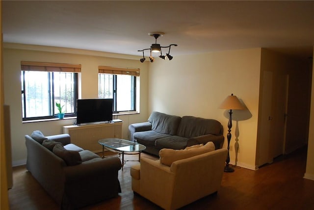 5120 5th Ave Unit 103, Shadyside, PA 15232 - living area featuring wood finished floors and baseboards
