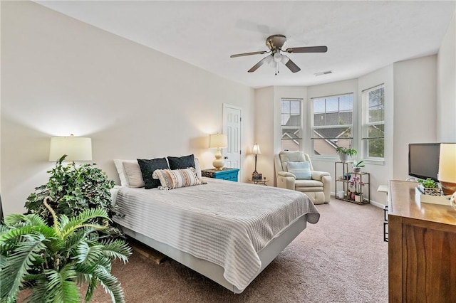 832 Eagle Pointe Dr, Cecil, PA 15317 - carpeted bedroom with baseboards and a ceiling fan