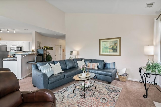 832 Eagle Pointe Dr, Cecil, PA 15317 - living area featuring light carpet and baseboards