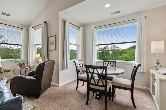 832 Eagle Pointe Dr, Cecil, PA 15317 - dining area with healthy amount of natural light, baseboards, and light carpet