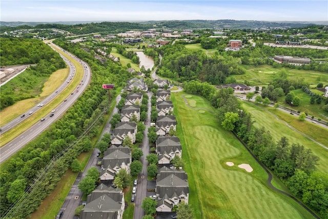 832 Eagle Pointe Dr, Cecil, PA 15317 - aerial view of property and surrounding area with nearby suburban area, a highway, a local golf course, and a tree filled landscape