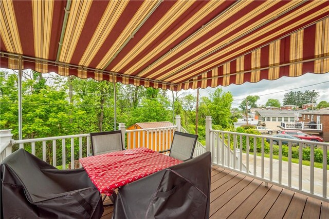 260 Bluemont Dr, West Mifflin, PA 15122 - wooden deck featuring outdoor dining space