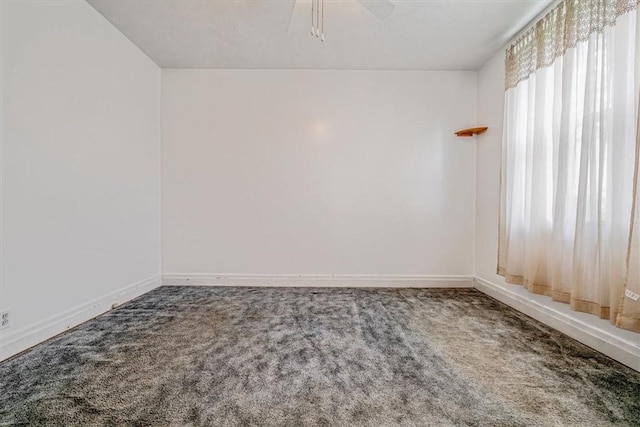 1675 Clairton Rd, West Mifflin, PA 15122 - unfurnished room featuring carpet floors, baseboards, and ceiling fan