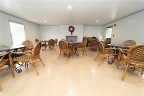 126 Jamestown Ct Unit C, Scott Twp Sal, PA 15216 - dining area with finished concrete flooring and recessed lighting