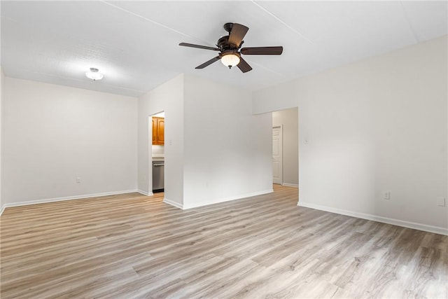 5600 Munhall Rd Unit 201, Squirrel Hill, PA 15217 - empty room with ceiling fan and light wood-style flooring