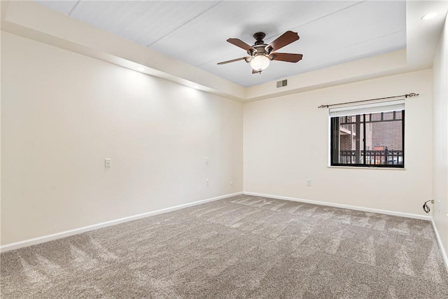 5600 Munhall Rd Unit 201, Squirrel Hill, PA 15217 - unfurnished room with carpet, a ceiling fan, and a raised ceiling