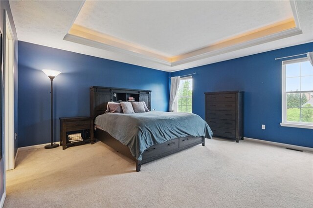 1148 Camarta Dr, Baldwin Boro, PA 15227 - carpeted bedroom featuring a tray ceiling and baseboards