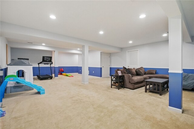 1148 Camarta Dr, Baldwin Boro, PA 15227 - playroom featuring carpet flooring and recessed lighting