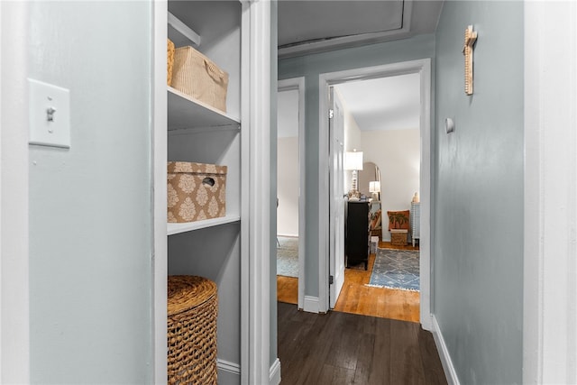 444 Tivoli Rd, Plum Boro, PA 15239 - corridor featuring dark wood-type flooring and baseboards
