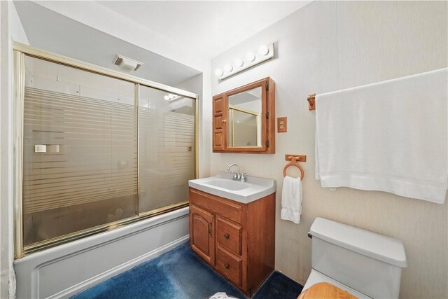 159 2nd Ave, Ross Twp, PA 15229 - full bath with vanity, enclosed tub / shower combo, and toilet