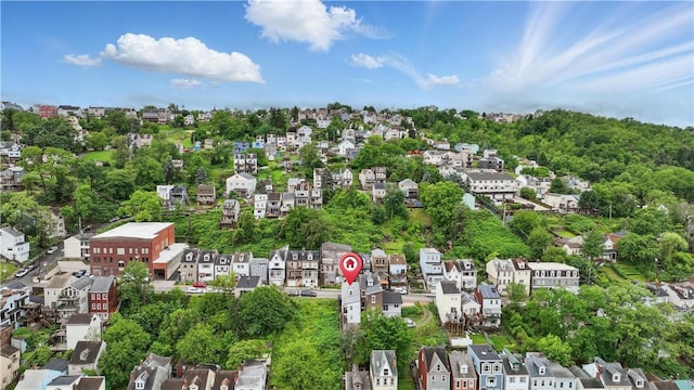 2511 Mission St, South Side, PA 15203 - aerial view of residential area featuring a tree filled landscape