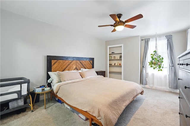 2511 Mission St, South Side, PA 15203 - bedroom featuring light carpet and ceiling fan