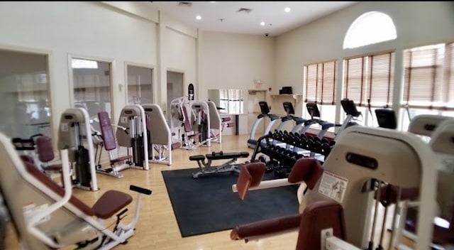 302 Pointe View Dr, Adams Twp, PA 16046 - exercise room featuring recessed lighting