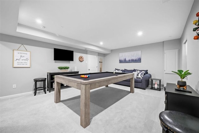 414 Greenwood Dr, North Strabane, PA 15317 - playroom featuring carpet, billiards, baseboards, and recessed lighting