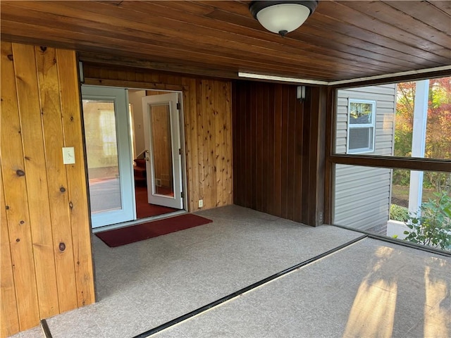 2225 Pleasantview Dr, Manor Twp, PA 16226 - empty room with wood ceiling and wood walls