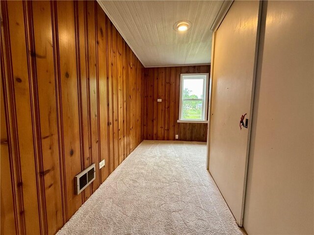 2225 Pleasantview Dr, Manor Twp, PA 16226 - spare room with light carpet and wood walls