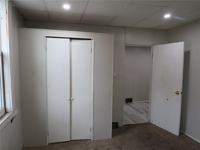 109 Parkfield St, Carrick, PA 15210 - unfurnished bedroom featuring carpet floors, recessed lighting, and a closet