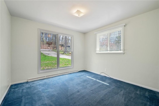 136 Wiegand Dr, Cranberry Twp, PA 16066 - empty room featuring baseboard heating, plenty of natural light, and carpet floors