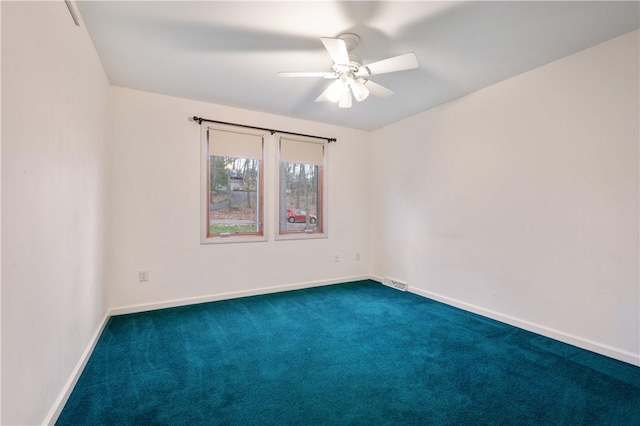 136 Wiegand Dr, Cranberry Twp, PA 16066 - spare room featuring dark carpet and a ceiling fan