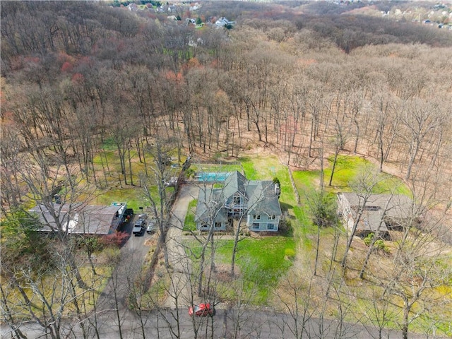 136 Wiegand Dr, Cranberry Twp, PA 16066 - view from above of property with a forest