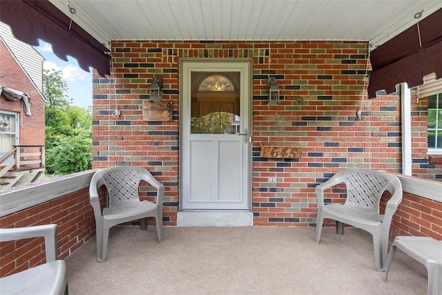 645 Dewalt Dr, Baldwin Twp, PA 15234 - entrance to property featuring brick siding and a porch