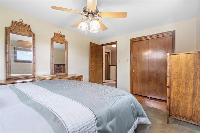 645 Dewalt Dr, Baldwin Twp, PA 15234 - bedroom featuring a closet and ceiling fan