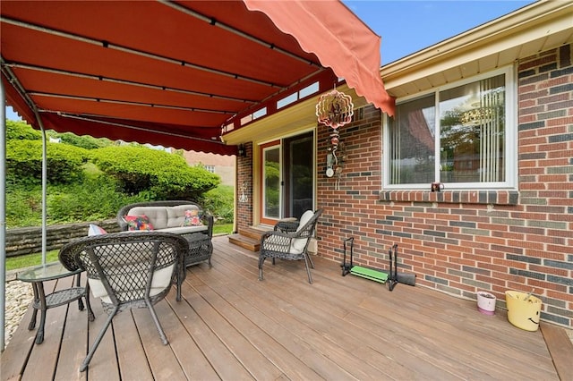 422 Mower Dr, Plum Boro, PA 15239 - wooden deck with an outdoor hangout area