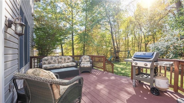 122 Hunter Dr, Cranberry Twp, PA 16066 - wooden deck with an outdoor hangout area