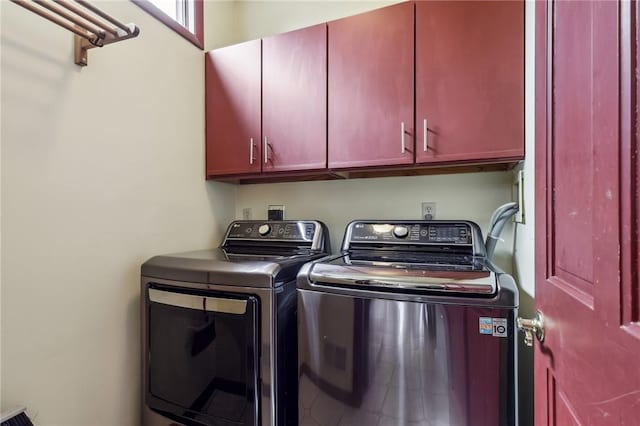 4701 Logan Ferry Rd, Murrysville, PA 15668 - laundry area with cabinet space and washer and clothes dryer