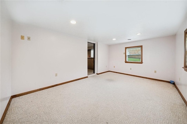 2154 Lancelot Dr, North Huntingdon, PA 15642 - spare room with light carpet, baseboards, and recessed lighting