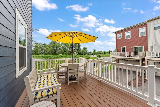 1001 Mohawk Ln, Marshall, PA 16046 - wooden terrace with outdoor dining area