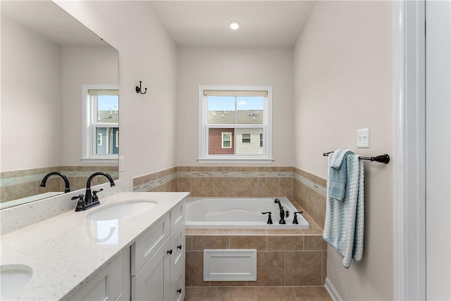 1001 Mohawk Ln, Marshall, PA 16046 - bathroom with a garden tub and double vanity