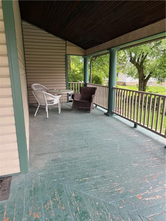216 Center St, Slippery Rock Boro, PA 16057 - view of wooden deck